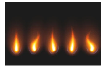 طرح لایه باز حالت های مختلف شعله