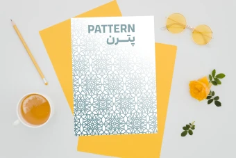 وکتور لایه باز پترن تذهیب و اسلیمی