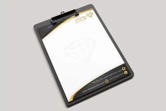 سربرگ 12 | سربرگ طلا فروشی و جواهر فروشی | سربرگ طلایی مشکی