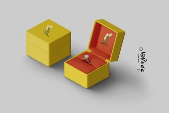 فایل لایه باز موکاپ جعبه انگشتر