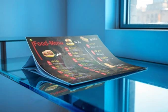 موکاپ منو و روزنامه و آگهی