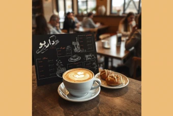 موکاپ منو کافی شاپ