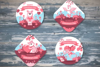 فایل لایه باز لیبل ولنتاین