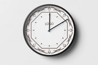 ساعت دیواری تبلیغاتی با طرح سنتی ایرانی همراه با موکاپ