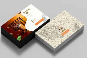 دانلود طرح لایه باز کارت ویزیت کافی شاپ