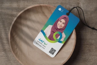 کارت آویزان گردنی | کارت آویزان یا آیدی کارت ویزیت با فرمت فتوشاپ psd