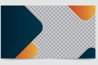 دانلود طرح لایه باز وکتور  تمپلیت بکگراند/پس زمینه /قالب /بنر رنگ آبی و نارنجی طرحدار