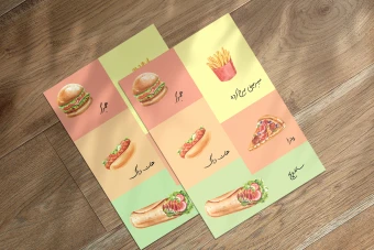 منوی فست فودی کد 9374