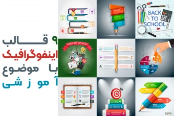 9قالب اینفوگرافیک با موضوع آموزشی