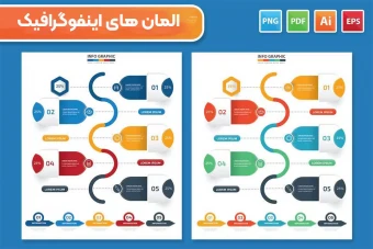 اینفوگرافیک برنامه ریزی و المان و رسم دیاگرام اینفوگرافیک