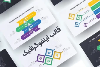 قالب اینفوگرافیک مراحل انجام کار