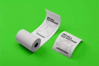 موکاپ رول کاغذی دستگاه پوز و کارت خوان سیار