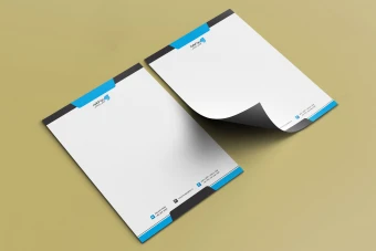 سربرگ شرکت رنگ آبی