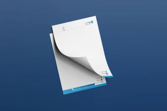 سربرگ شرکت ساده رنگ آبی کمرنگ