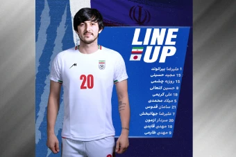 قالب پست فوتبالی لاین اپ تیم ملی