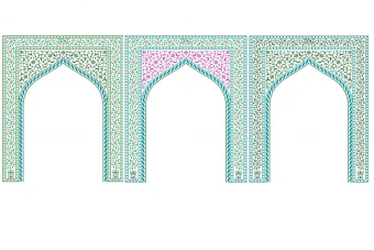 تذهیب قرآنی و کتاب دعا و ادعیه و کتاب های دینی و اسلامی در دو و سه و چهار رنگ لایه باز