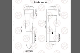 الگوی بند ساعت چرمی سایز خاص 3.2 سانتی