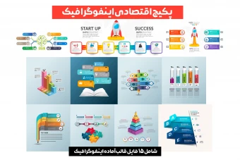 15 قالب آماده اینفوگرافیک در یک فایل فقط با 99 هزار تومان