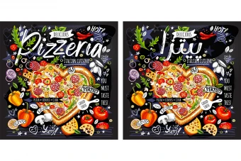 وکتور پیتزا و فست فود