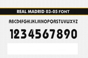 فونت رئال مادرید 2003/2005