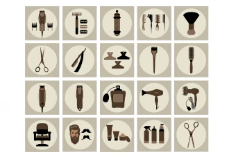 دانلود کاورهایلایت استوری اینستاگرام آرایشگاه مردانه قهوه ای و کرمی