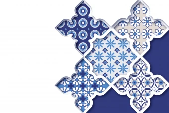 دانلود طرح لایه باز وکتور پس زمینه / بکگراند با نقش ها و طرح های آبی (کاملاً قابل ویراش)