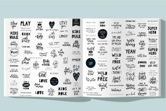 260 تایپوگرافی آماده و زیبا برای کودکان و نوزادتان