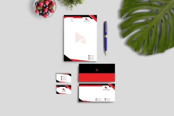 ست اداری قرمز و مشکی