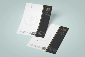 طرح  لایه باز حرفه‌ای سربرگ دفتر وکالت