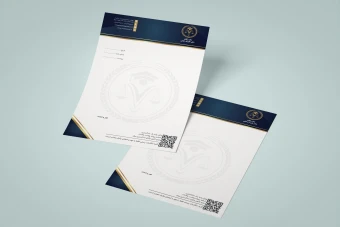 طرح لایه باز حرفه‌ای سربرگ دفتر وکالت