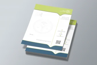 طرح لایه باز حرفه‌ای سربرگ دفتر وکالت