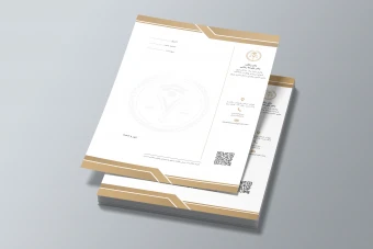 طرح لایه باز حرفه‌ای سربرگ دفتر وکالت