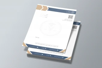 طرح لایه باز حرفه‌ای سربرگ دفتر وکالت