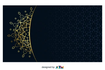 دانلود طرح لایه باز وکتور پس زمینه سرمه ای و طلایی مناسب برای طراحی کاور و بنر - EPS