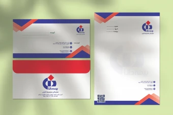 طرح لایه باز سربرگ و پاکت نامه بیمه دانا