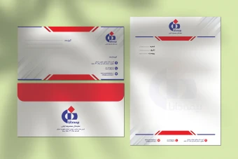 طرح لایه باز سربرگ و پاکت نامه بیمه دانا