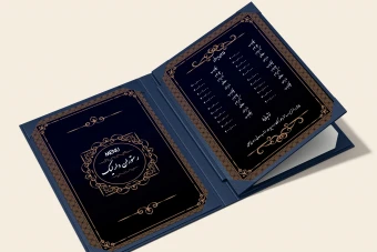 منوی رستوران و فست فود لوکس