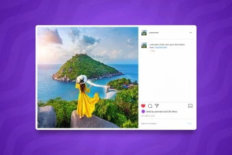 موکاپ پریمیوم لایه باز سه بعدی پست اینستاگرام psd