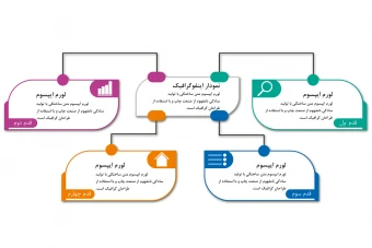 دانلود طرح لایه باز اینفوگرافیک متشکل از مستطیل ها