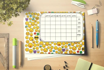 برنامه هفتگی کلاسی طرح ایموجی پیکسلی 8575