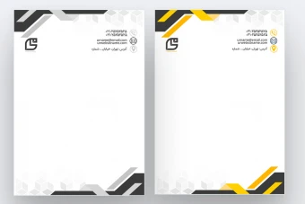سربرگ نامه موسسه/ شرکت تجاری و... رنگی و سیاه و سفید لایه باز فتوشاپ