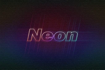 افکت نور نئونی حرفه‌ای برای طراحی‌های مدرن (PSD)