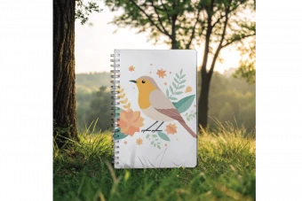 طرح وکتوری پرنده و گل‌های بهاری — نماد زیبایی طبیعت و آرامش