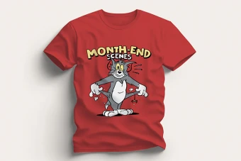 طرح لایه باز تام 1/فرمت کورل/مناسب چاپ بر روی تیشرت