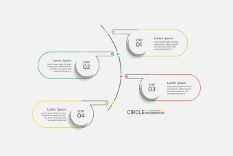 اینفوگرافیک مراحل انجام کار با فرمت ایلاستریتور