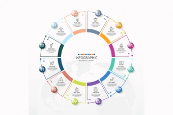 اینفوگرافیک مقایسه و مراحل انجام کار با فرمت ایلاستریتور