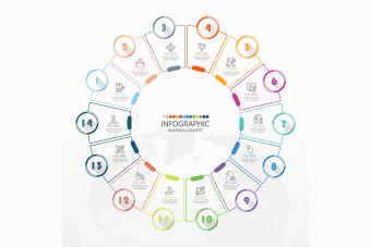 اینفوگرافیک مقایسه و مراحل انجام کار با فرمت ایلاستریتور