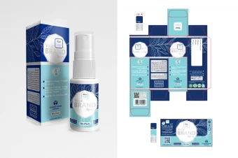 طرح بسته بندی محصول دارویی آرایشی بهداشتی به همراه موکاپ لایه باز