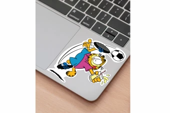 فایل استیکر طرح گارفیلد فوتبالیست/فرمت کورل دراو