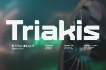 دانلود فونت محبوب انگلیسی تریاکیس triakis